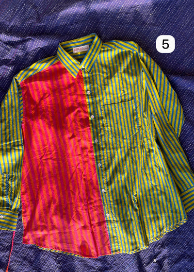 Colour Block Stripes Shirts