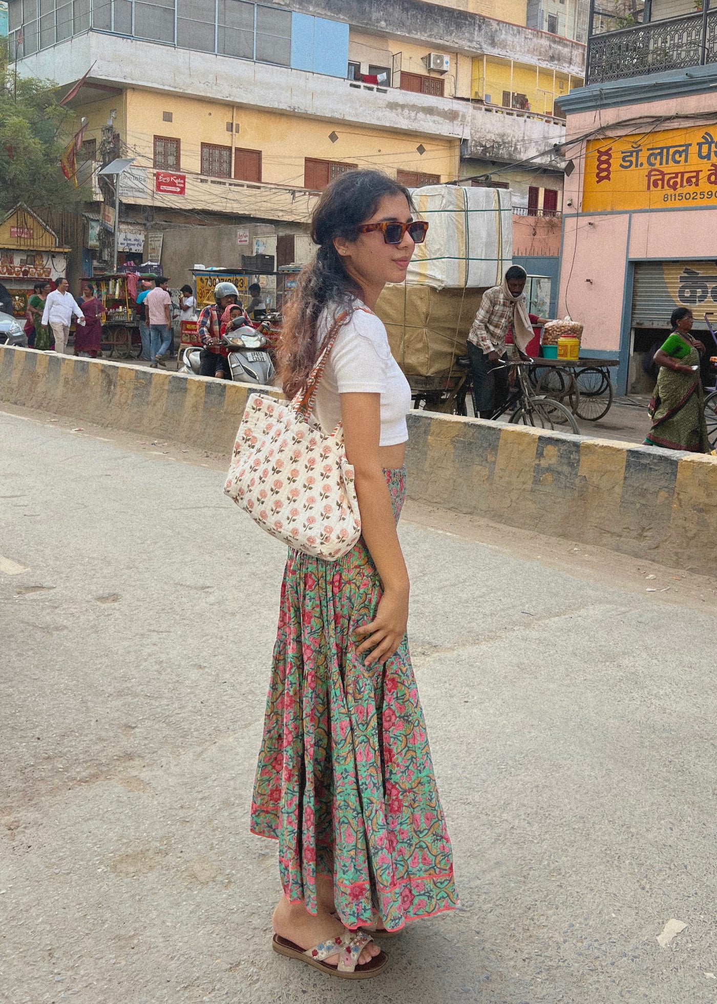 Spring mini bag with pocket pouch
