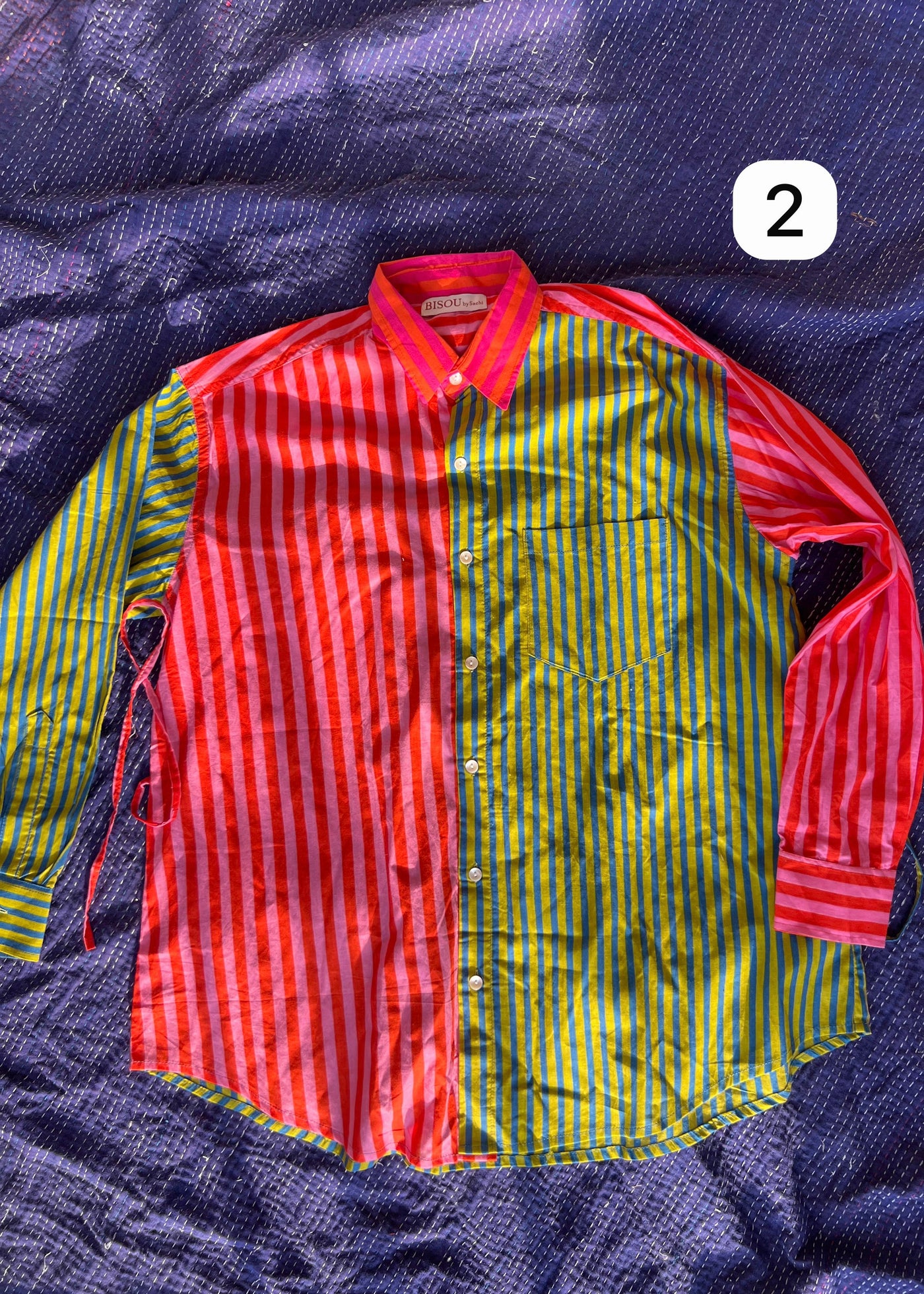 Colour Block Stripes Shirts