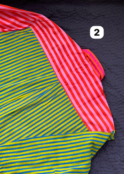 Colour Block Stripes Shirts