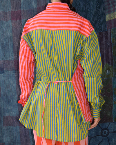 Colour Block Stripes Shirts