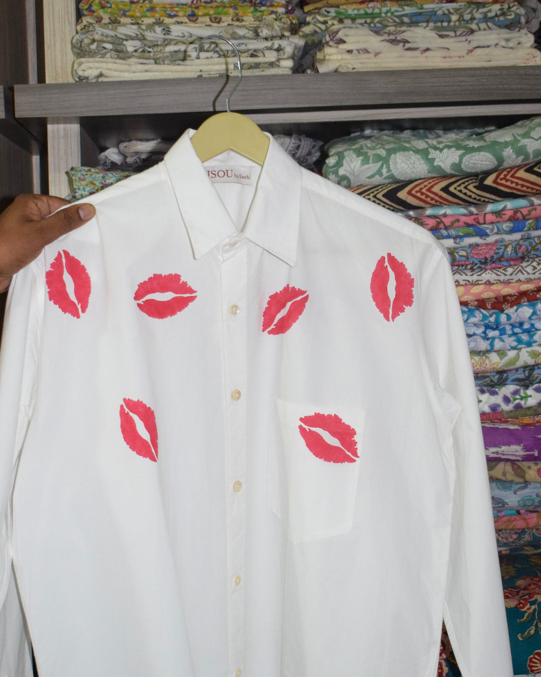 kiss dress shirt Maison Margiela Artisanal Kiss Shirt