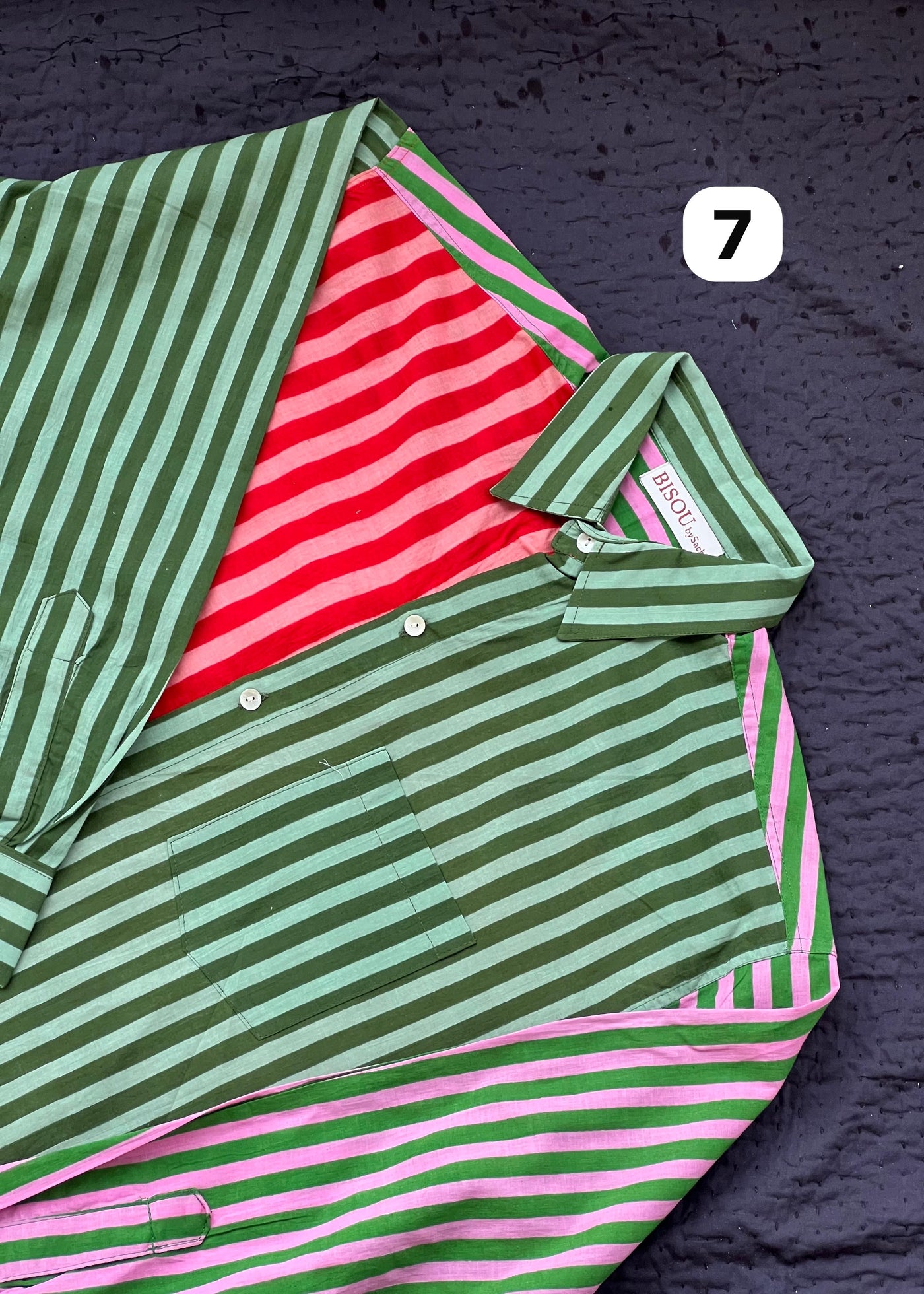 Colour Block Stripes Shirts