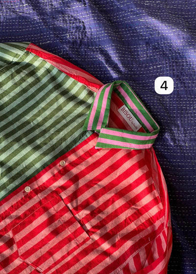 Colour Block Stripes Shirts