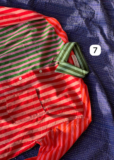 Colour Block Stripes Shirts