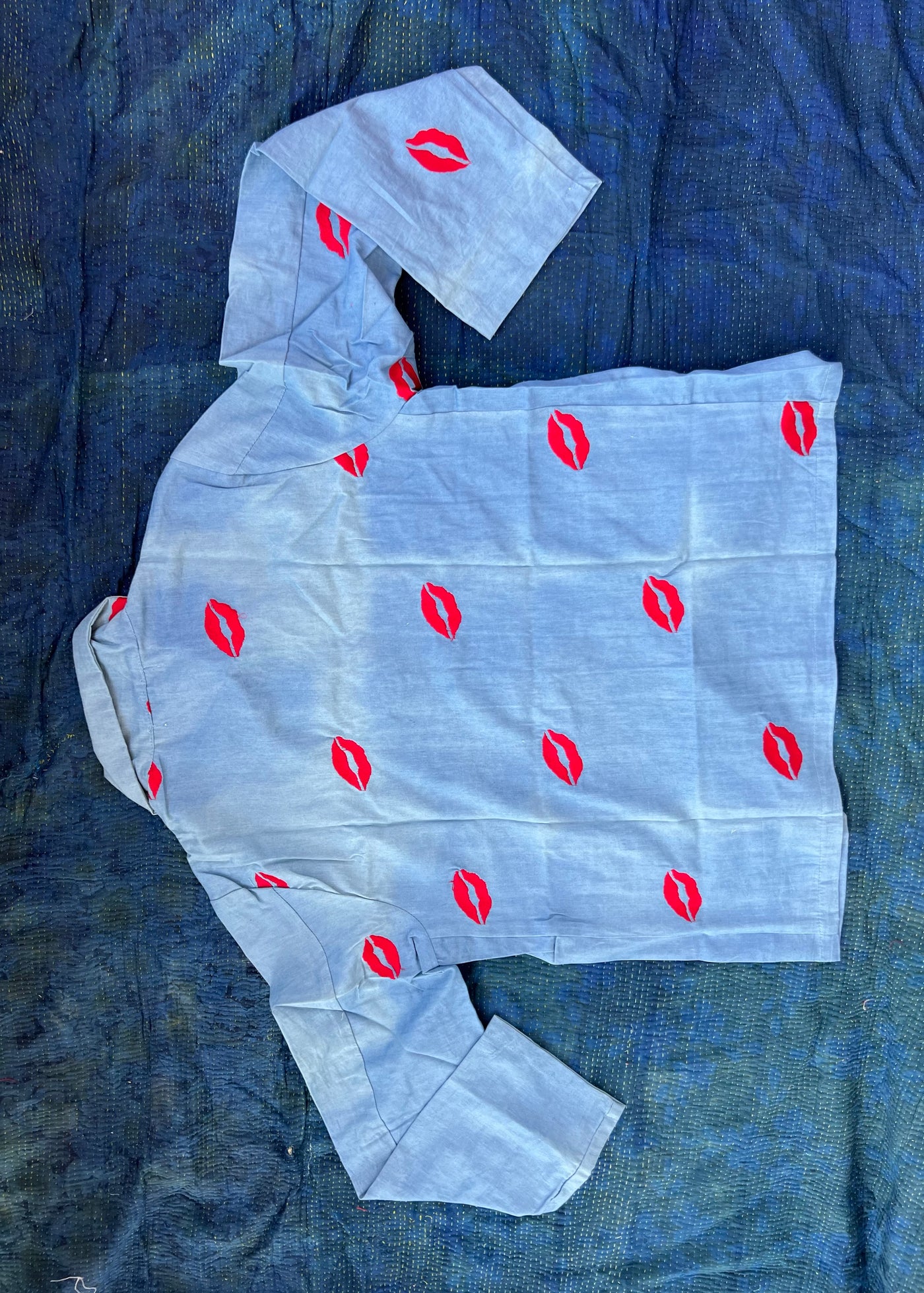 Sample washed off denim shirt