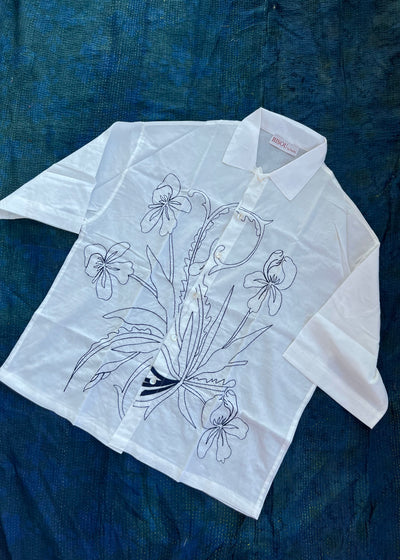 Sample Blue Embroidery Sakura
