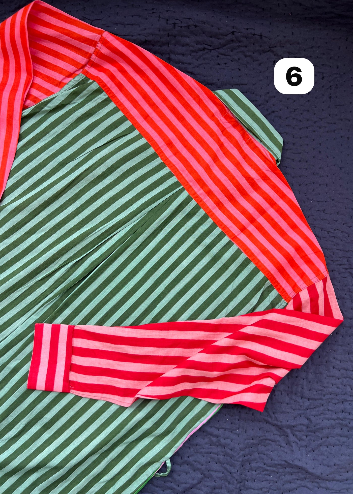 Colour Block Stripes Shirts
