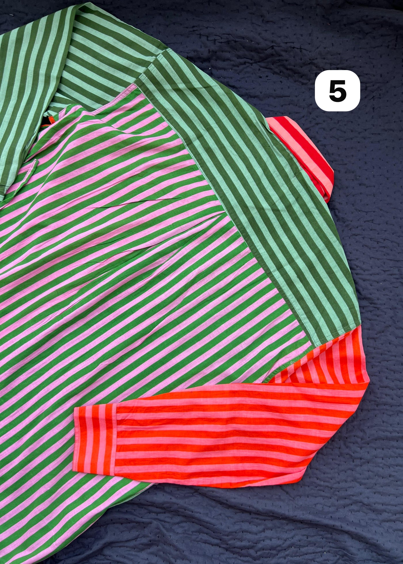 Colour Block Stripes Shirts
