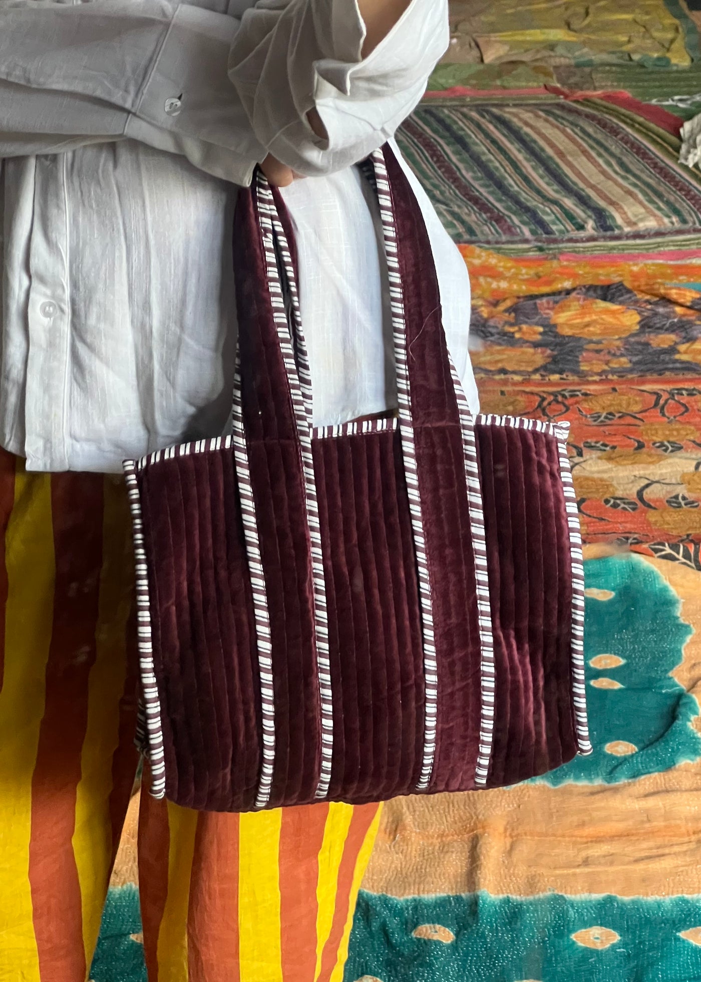 Mini velvet bag