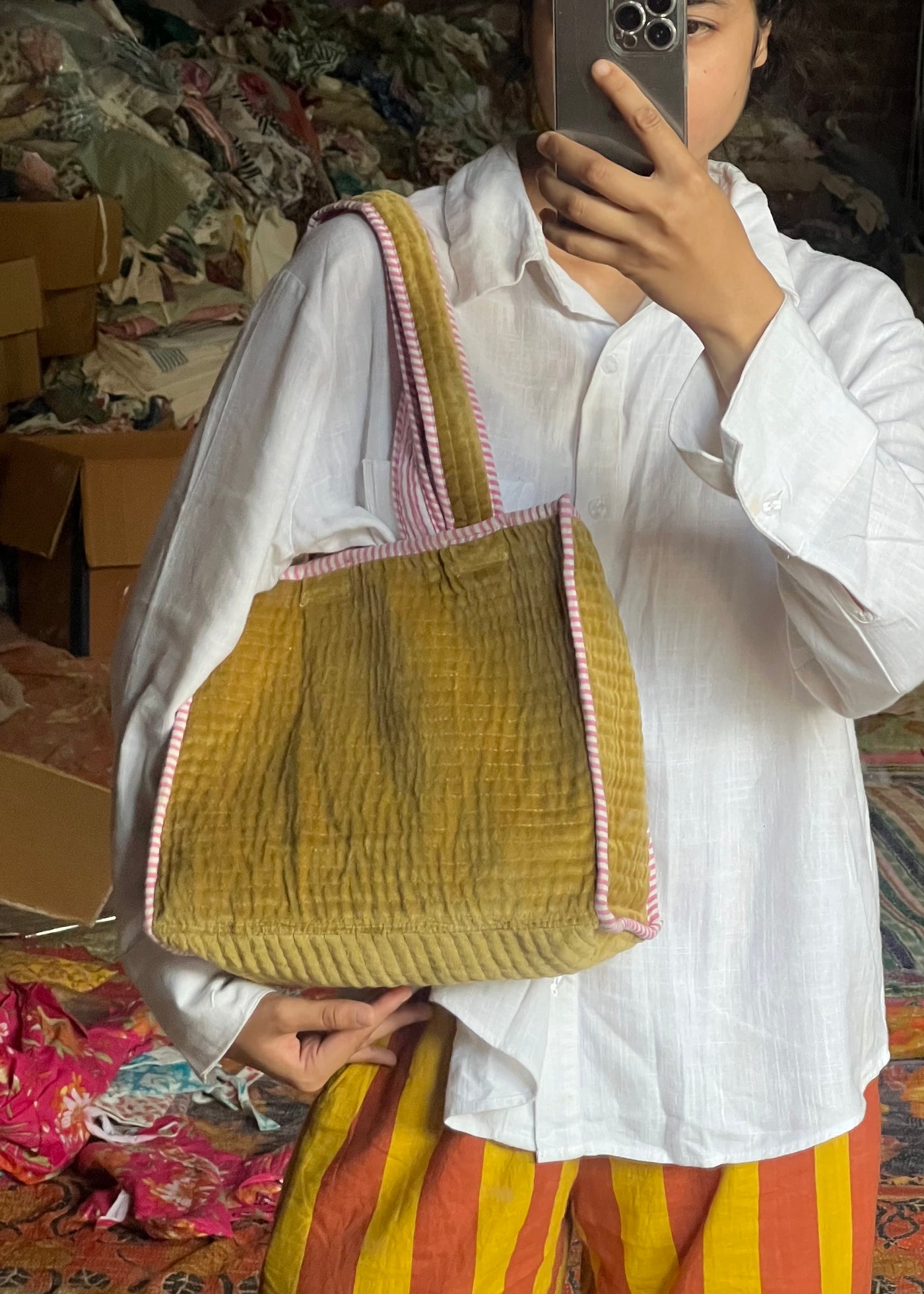 Mini velvet bag