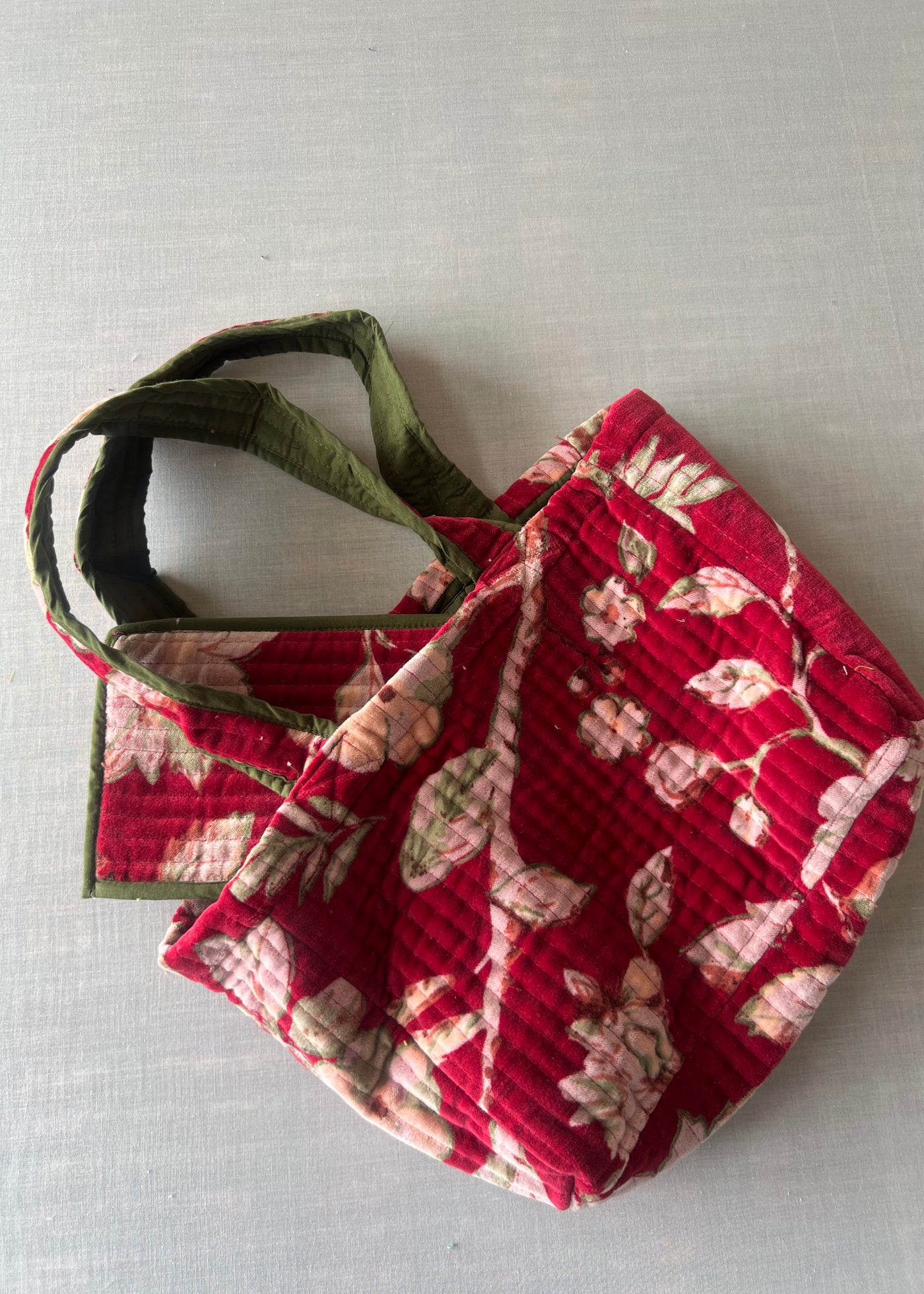 Mini velvet bag with pocket pouch
