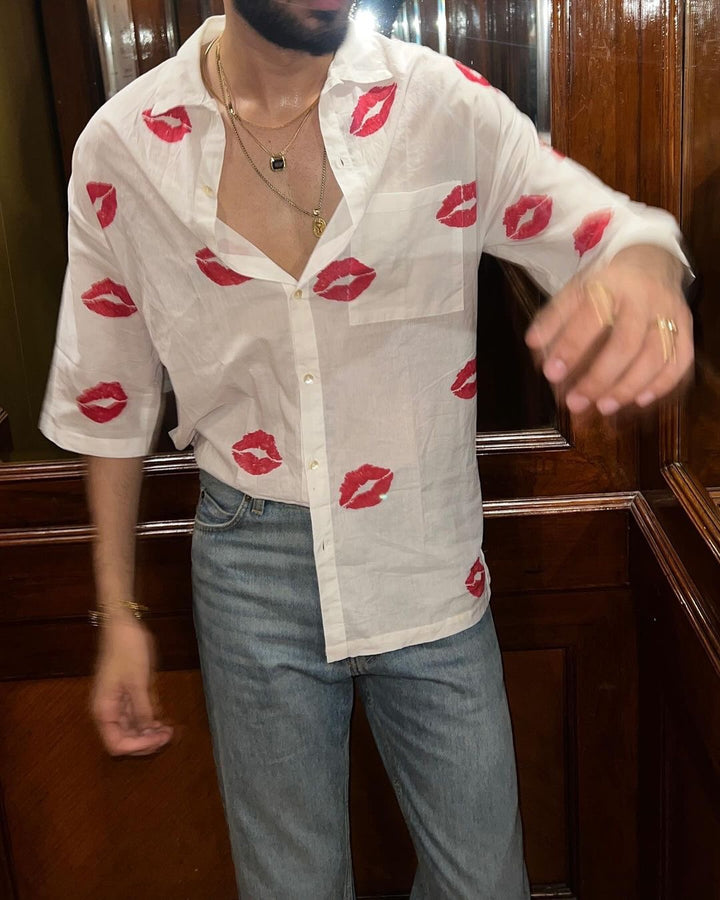 kiss dress shirt Maison Martin Margiela 2006 Artisanal Kiss Shirt 1 of 45